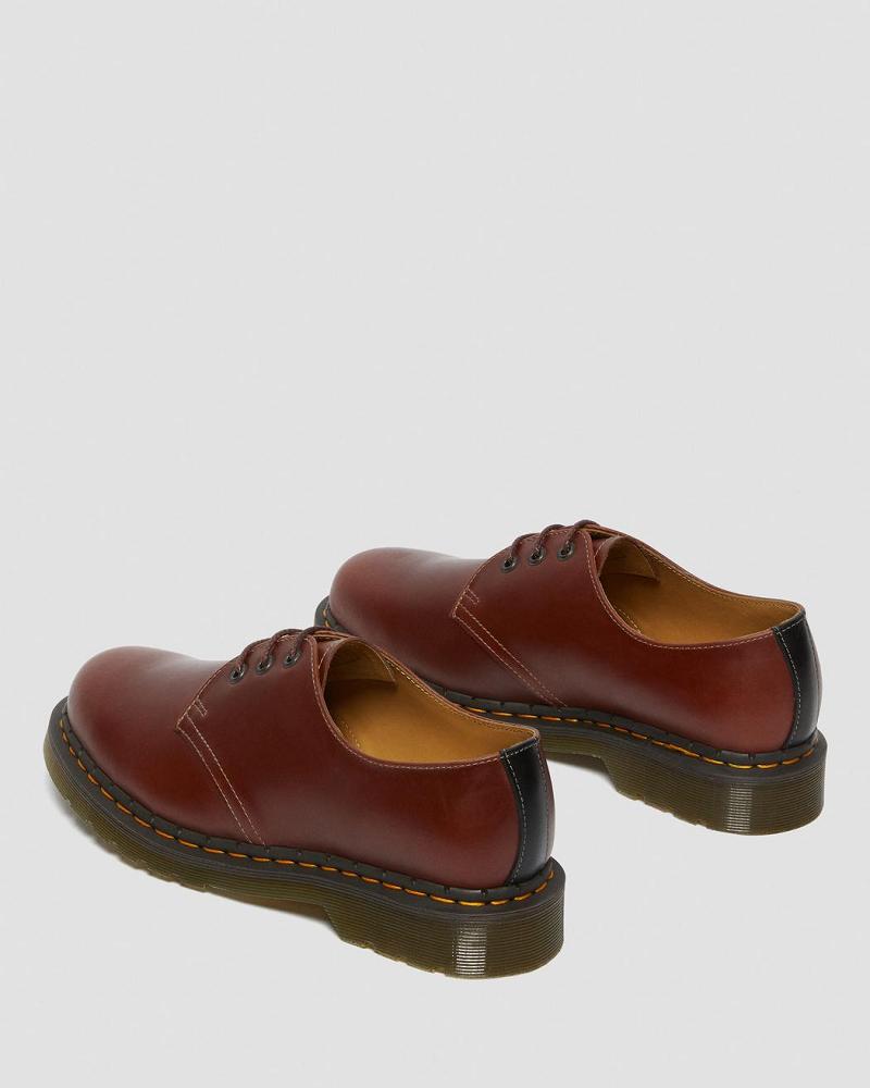 Brown / Black Men's Dr Martens 1461 Men's Abruzzo Leather Oxfords Shoes | CA 599SGL